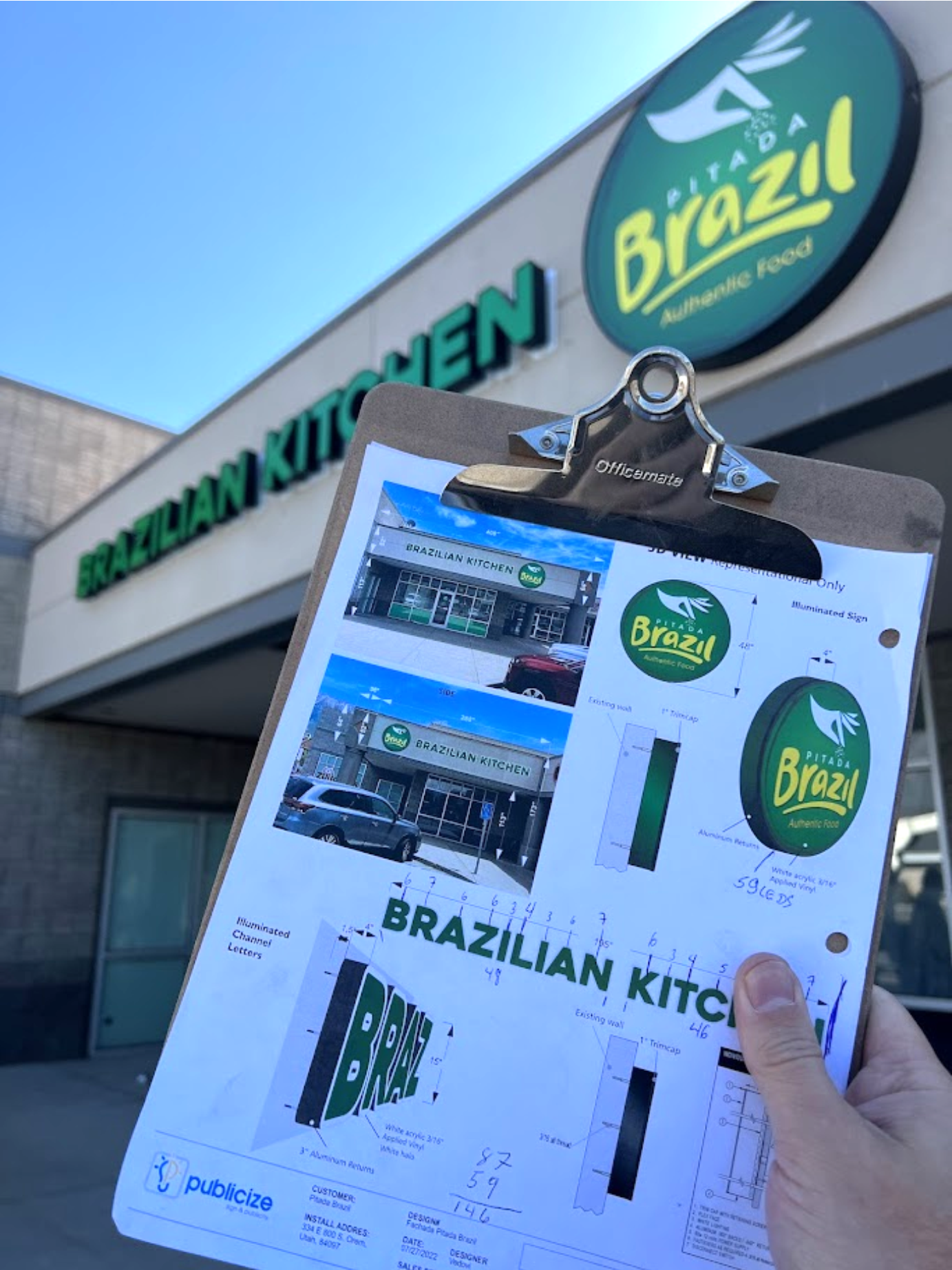 new sign publicize sign